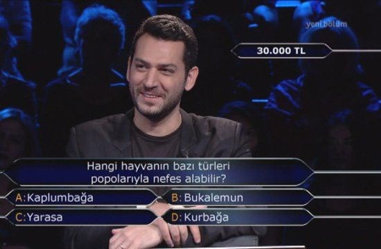 KİM MİLYONER OLMAK İSTER'DE ŞAŞIRTAN SORU