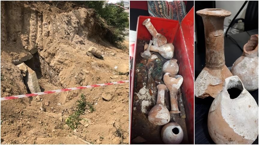 BİN 800 YILLIK TAŞ SANDIK MEZAR BULUNDU