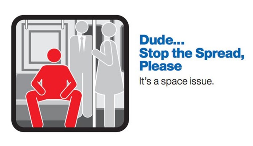 New York metrosundan bir uyarı afişi...