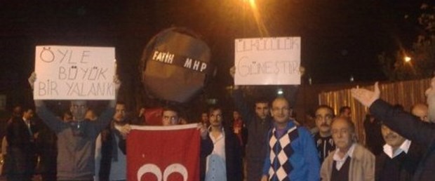 Ülkücüler dizi setini bastı