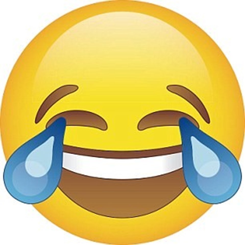 'Face with tears of joy' (Mutluluk göz yaşları) adı verilen bu emoji 2015'in en çok kullanılan emoji'si oldu.