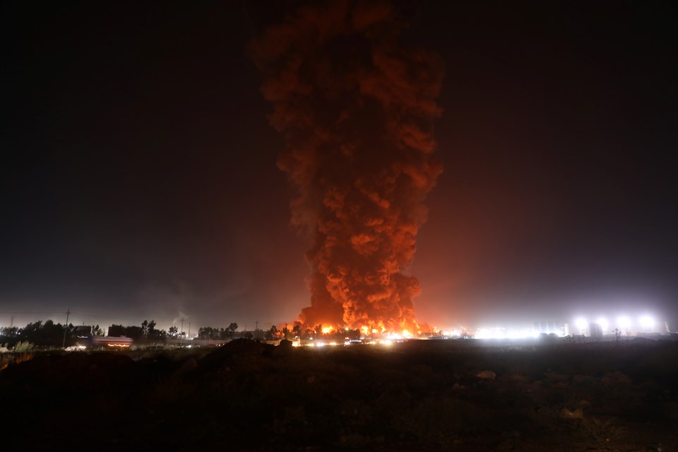 Erbil’de petrol rafinerisinde yangın - 1