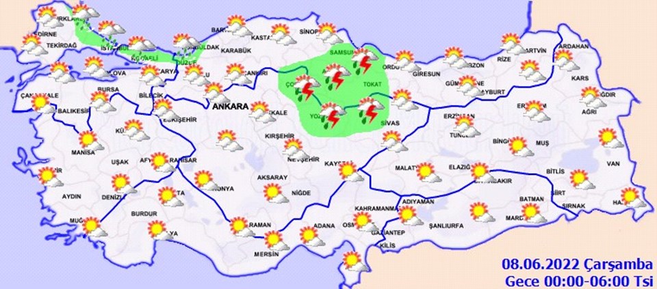 İstanbul, Ankara ve birçok il için sağanak yağış uyarısı (7 Haziran Salı hava durum raporu) - 4