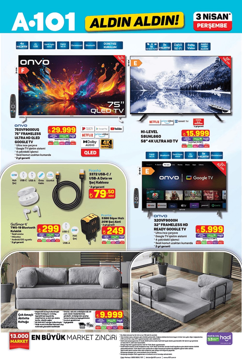 3 Nisan A101 Aktüel Bomba Gibi Geliyor: Mopedten Overlok Makinesine İnanılmaz İndirimler! 77 yeaLVzmmqESFcsa2L7m7mg