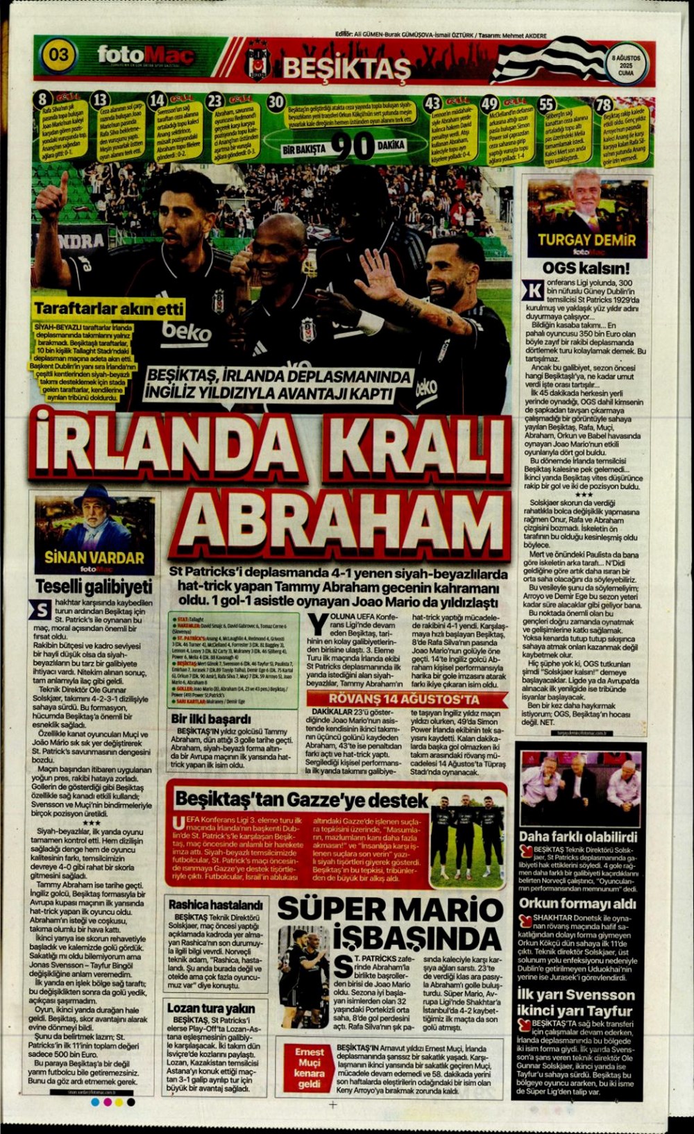 "Gidenin yeri dolmadı" (8 Ağustos spor manşetleri) - 7