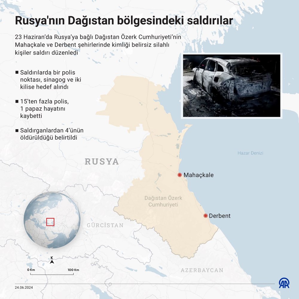 Rusya'nın Dağıstan bölgesinde art arda silahlı saldırılar: 15'i polis toplam 20 kişi hayatını kaybetti - 7