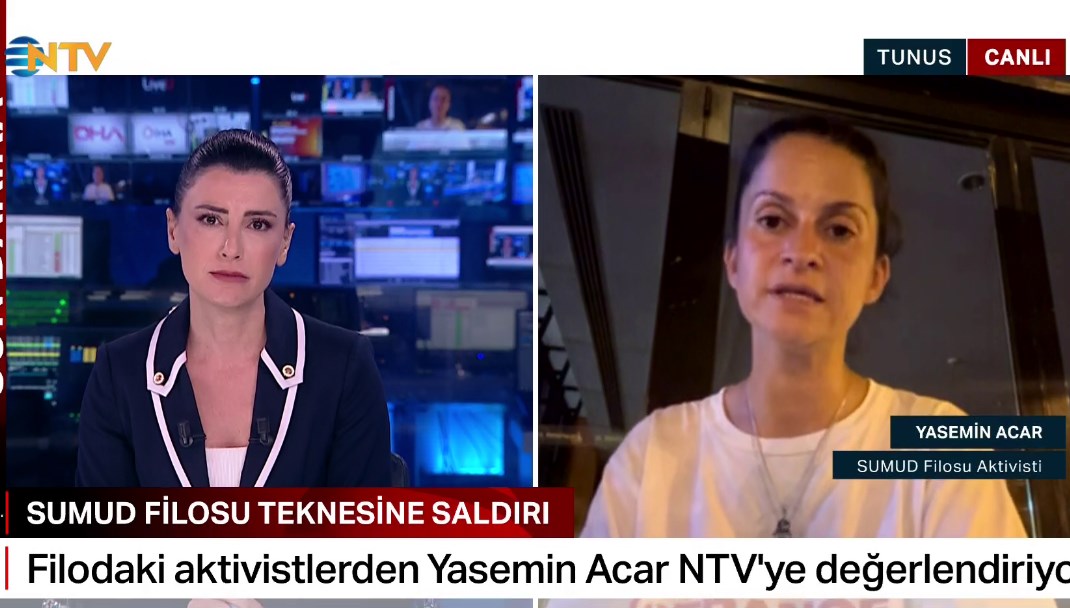 Sumud Filosu'na saldırı: Türk aktivist Yasemin Acar NTV'ye konuştu