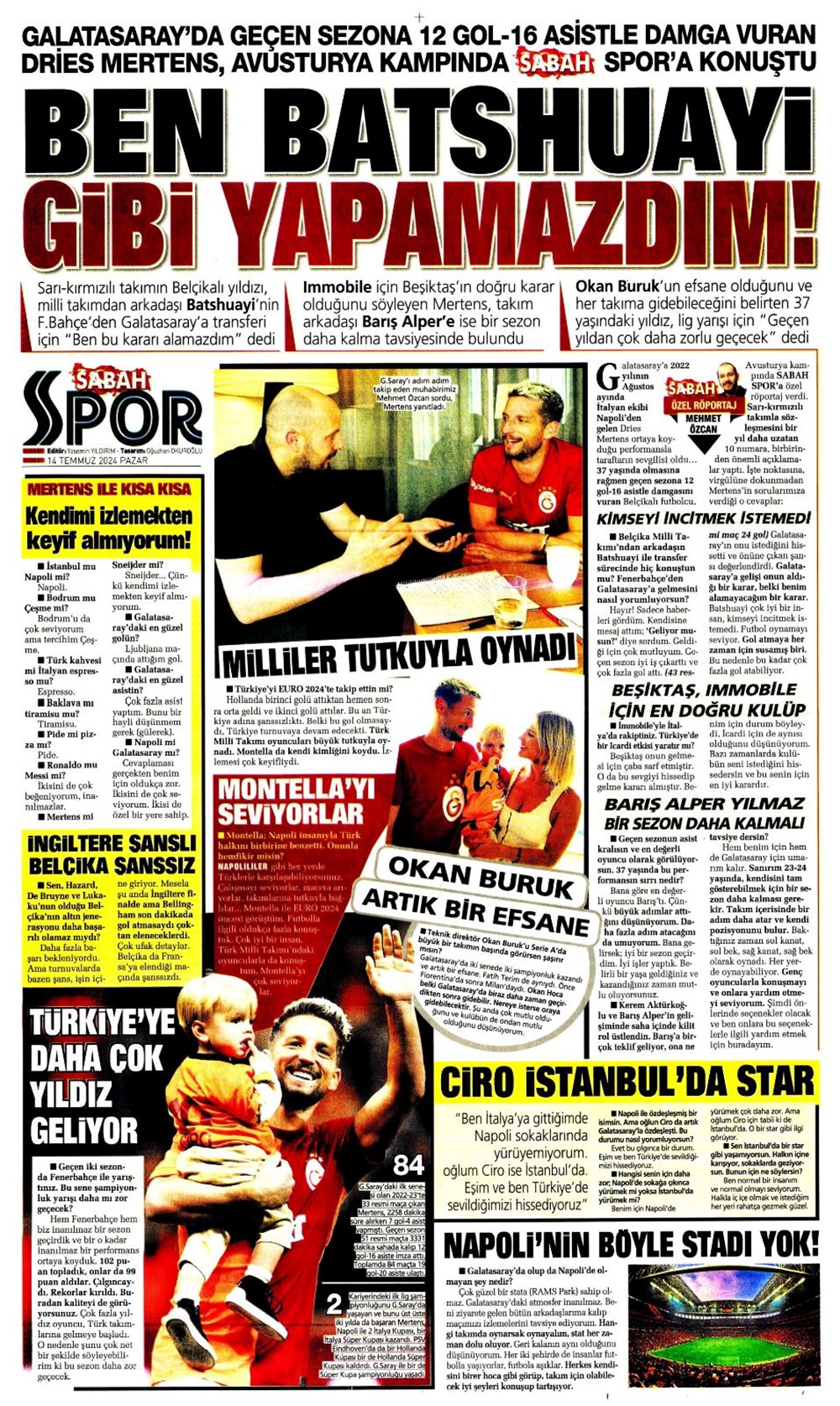 "Devlerle yarışa girdi: Hedef Felix" (14 Temmuz 2024 spor manşetleri) - 28