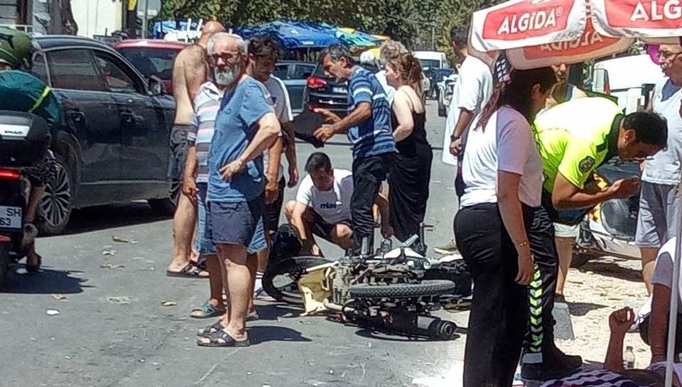 Erdek'te motosiklet kazası: İki yaralı