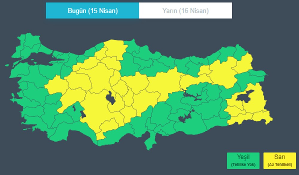 Batıda bahar, doğuda kar: 27 vilayet için sarı kodlu ikaz 76 yrQEe9WhZE2fSII83BhL g