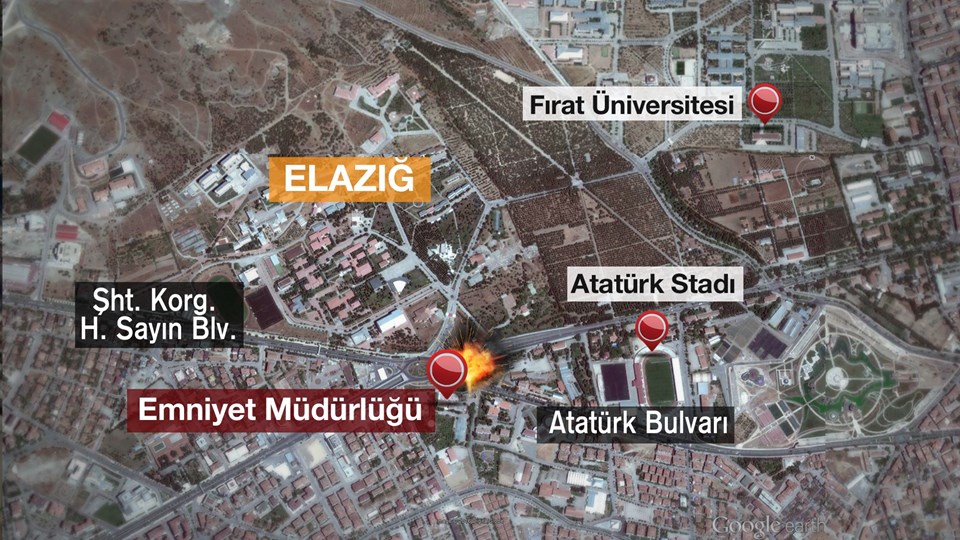 Elazığ'da emniyete bombalı araçla saldırı: 3 şehit - 1