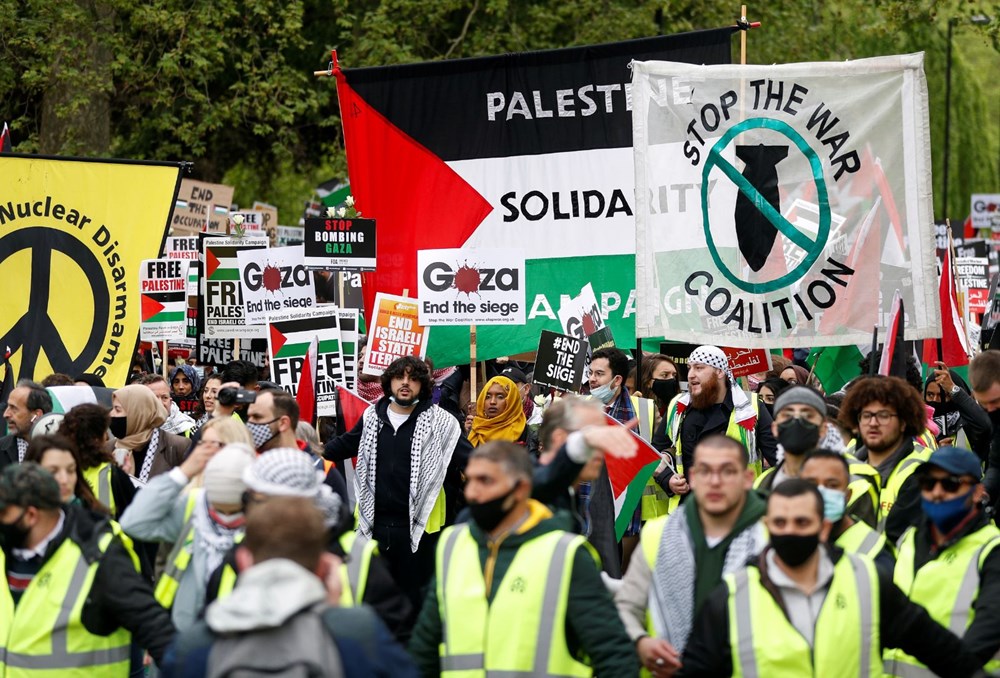İngiltere ve Fransa'da Filistin'e destek gösterileri - 8