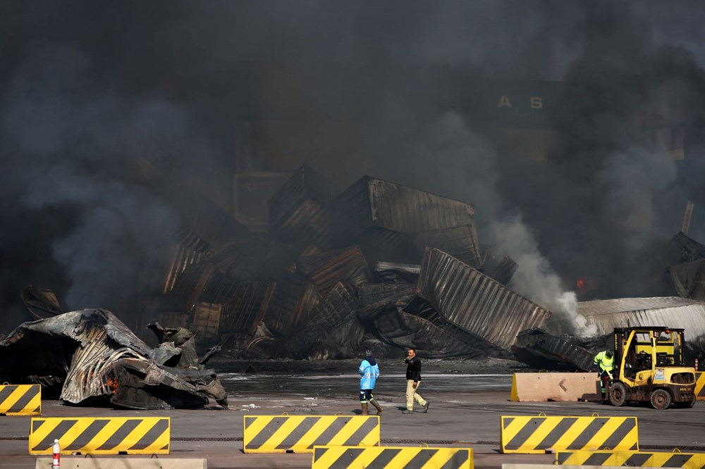 İskenderun Limanı'nda soğutma çalışması devam ediyor - 16