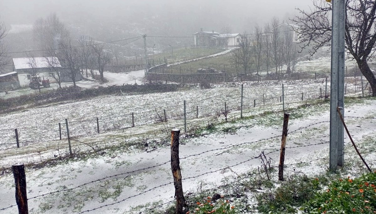 Sakarya'da yüksek kesimlerde kar yağışı başladı