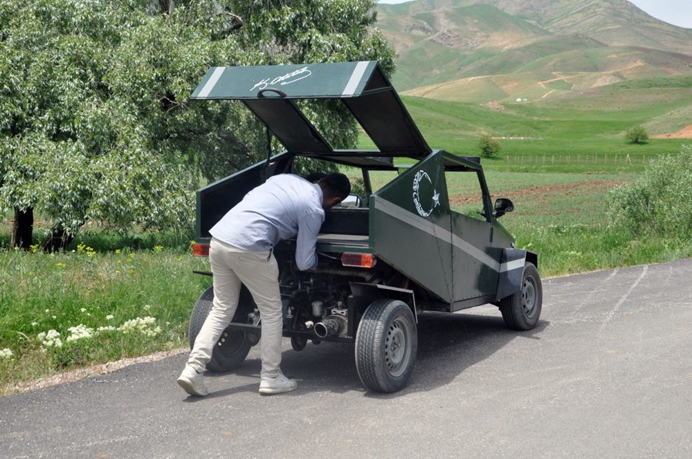Yüksekovalı çoban 20 litre benzinle 150 kilometre giden ‘Hummer’ tarzı araba yaptı - 8