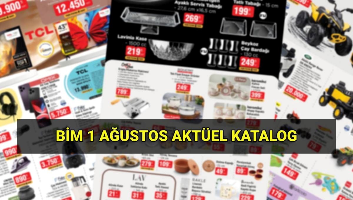 BİM 1 Ağustos aktüel katalog: Cuma BİM aktüel ürünlerde; portatif klima, süpürge, fincan seti, erişte/makarna makinesi, akülü araba çeşitleri