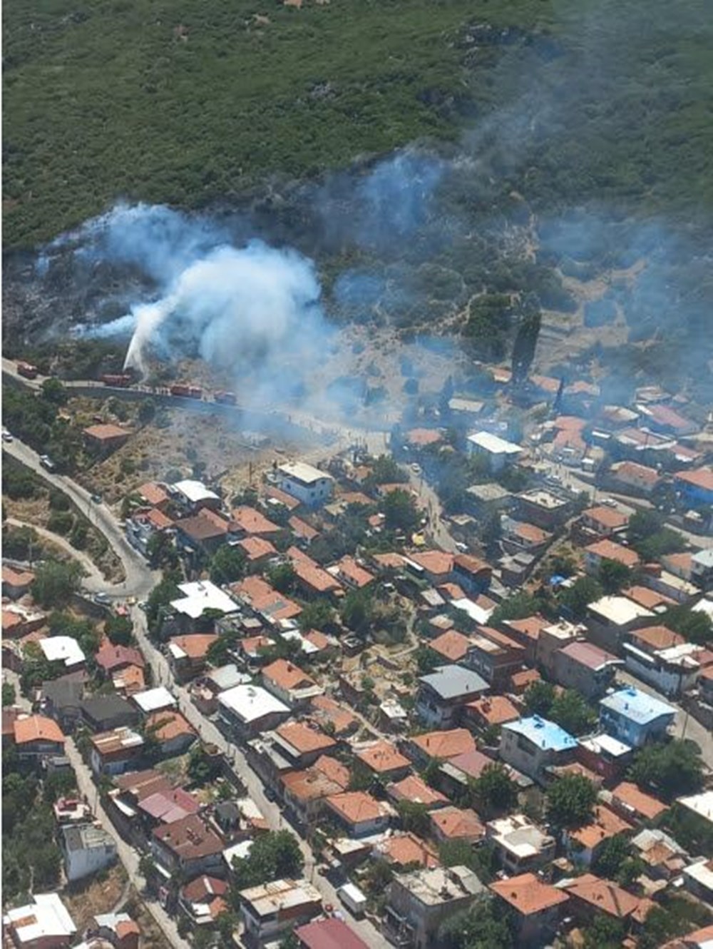 İzmir’de yerleşim yerlerine yakın bölgede orman yangını - 4