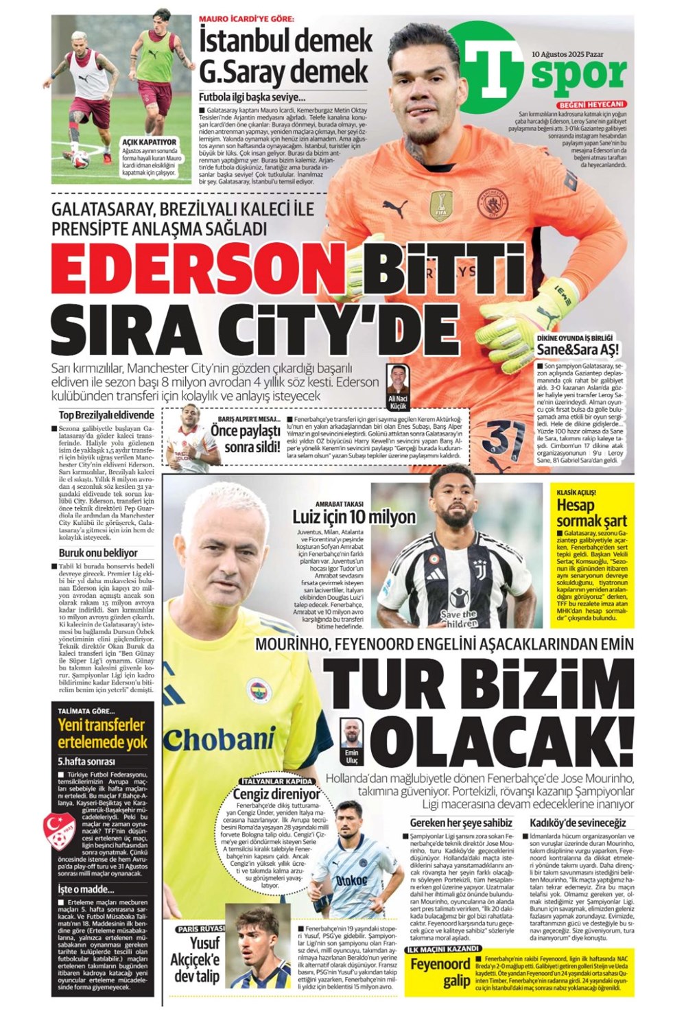 "Kadıköy rüyası" (10 Ağustos spor manşetleri) - 22