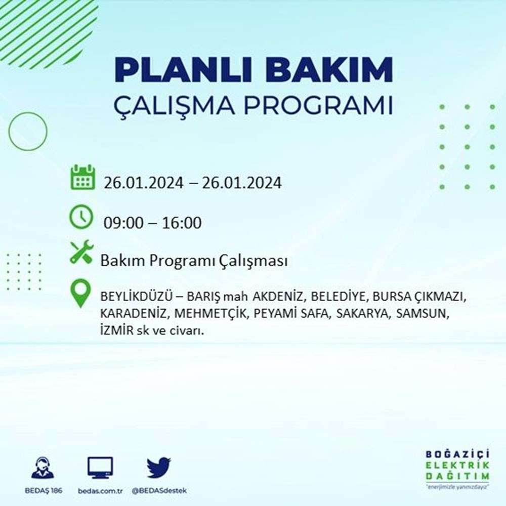 İstanbul'un 17 ilçesinde elektrik kesintisi (Avcılar, Bağcılar, Bayrampaşa...): Elektrikler ne zaman gelecek? - 9