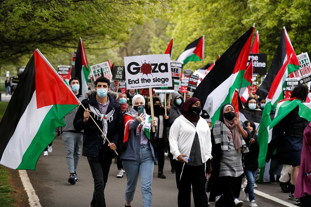 İngiltere ve Fransa'da Filistin'e destek gösterileri - 4