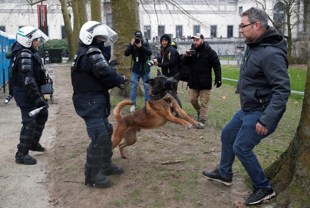 Belçika'da olaylı gösteri: 15 yaralı, 70 gözaltı - 9