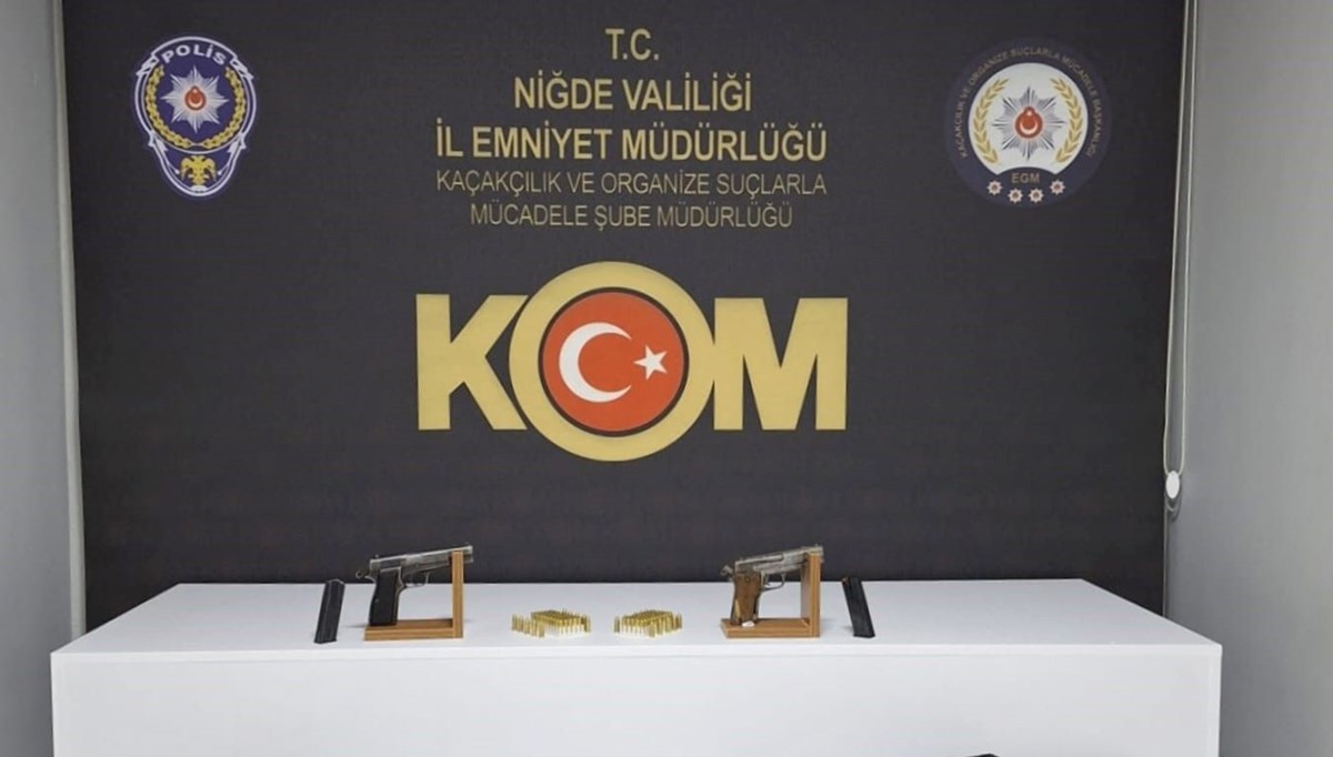 Niğde'de silah teşhircilerine operasyon