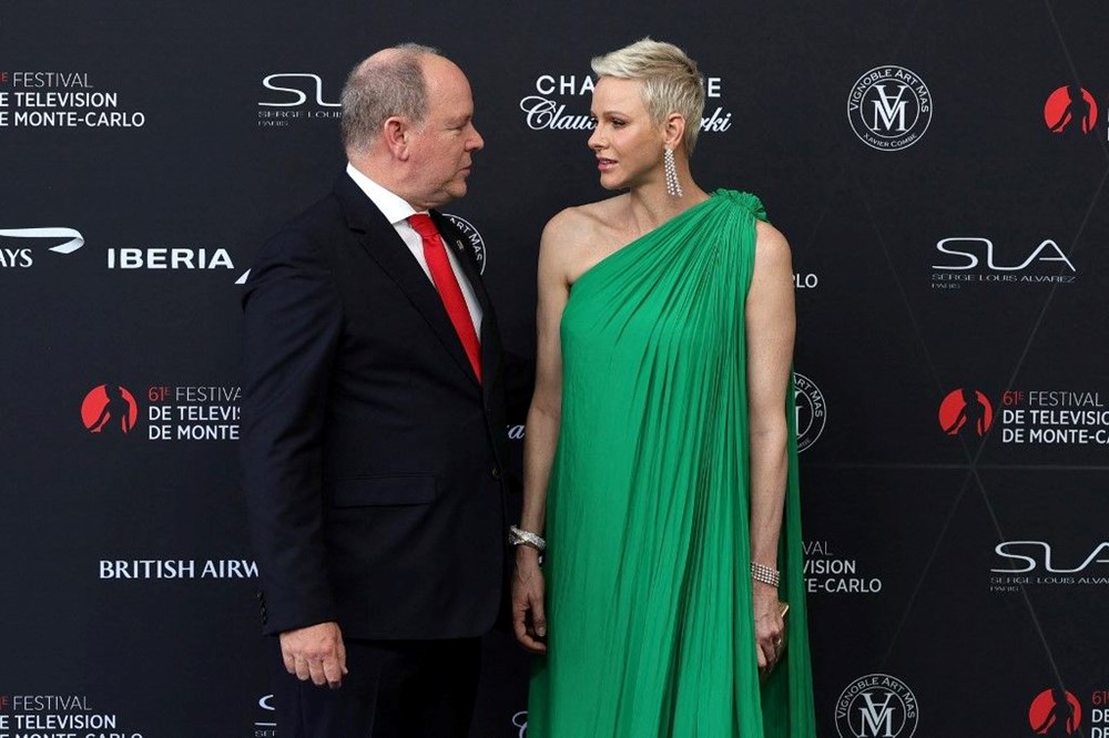 Hüzünlü Prenses Charlene'nin Monte Carlo Televizyon Festivali şıklığı - 8