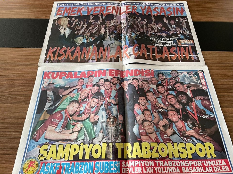 Trabzonspor'un kupa töreninin yerel basında yankıları - 1