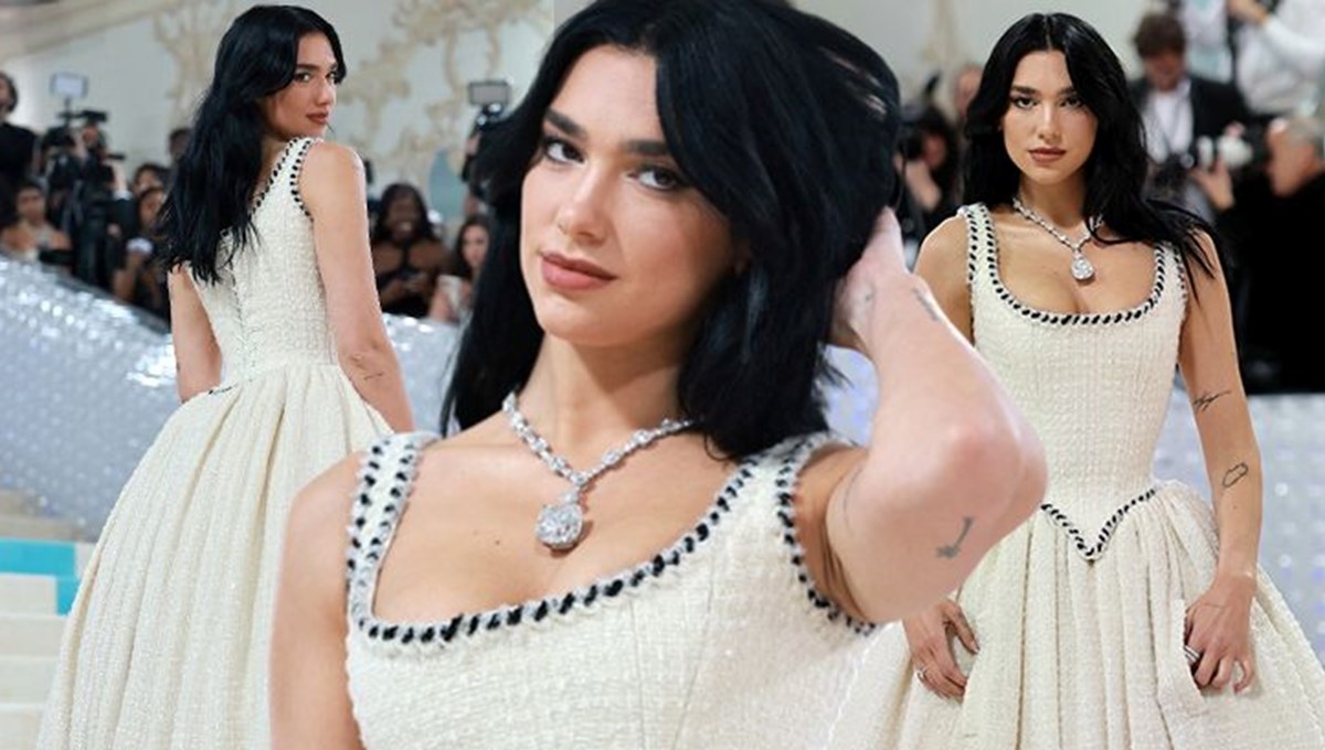 Dua Lipa'nın Met Gala'daki 10 milyon dolarlık kolyesi göz kamaştırdı