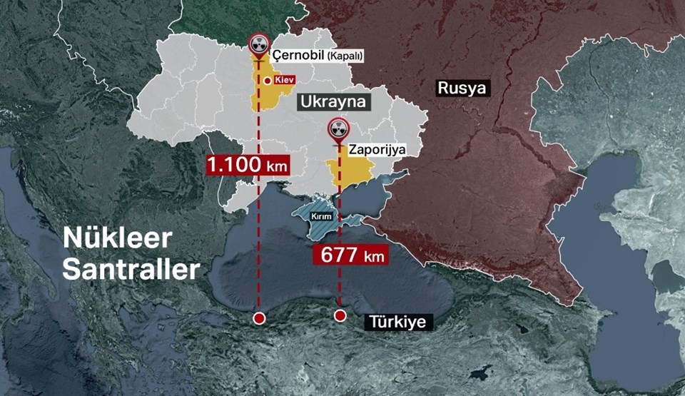 Yangın çıkan nükleer santral Türkiye'ye Çernobil'den daha yakın.