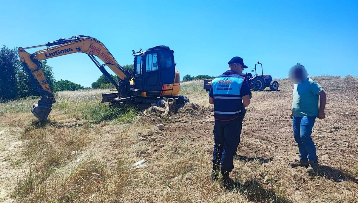 Aydın'da kaçak kazı yapanlara suçüstü