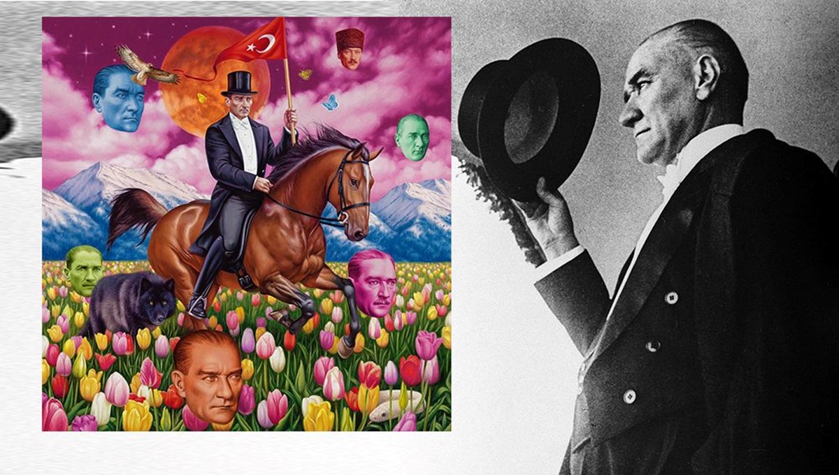 Amerikalı çağdaş sanatçı Alex Gross'tan Atatürk portresi Amerikalı çağdaş sanatçı Alex Gross'tan Atatürk portresi