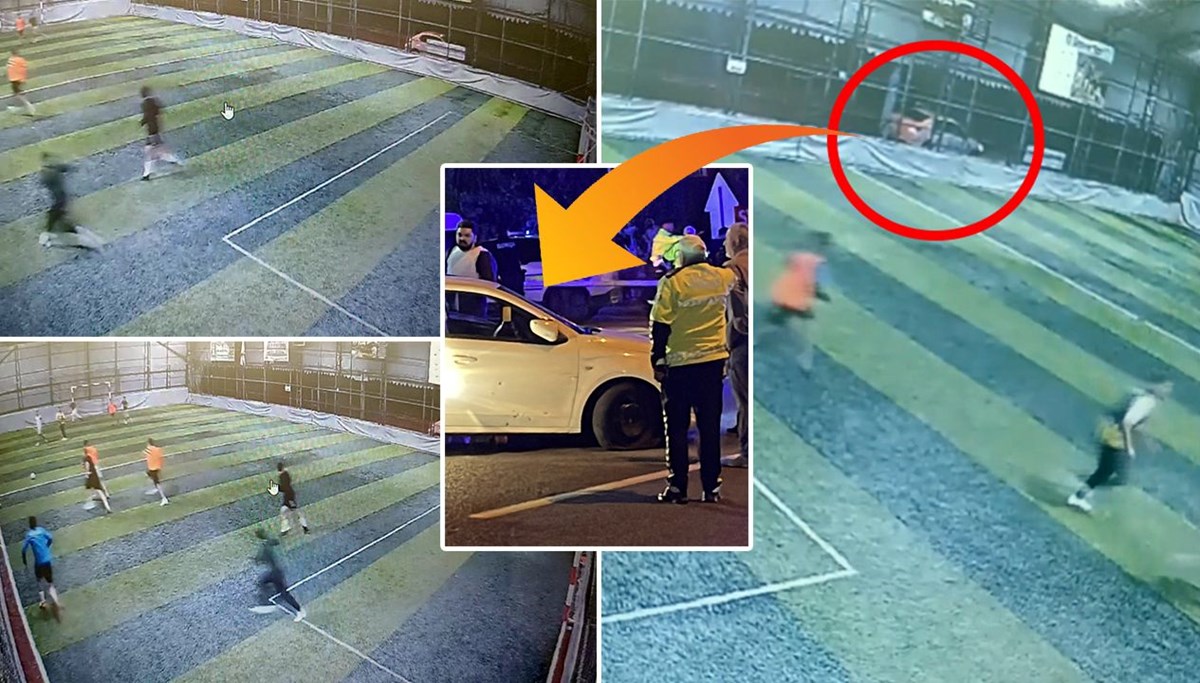 Yeni görüntüsü ortaya çıktı: Halı sahada Edremit saldırganı paniği! Maç yapanlar kaçtı