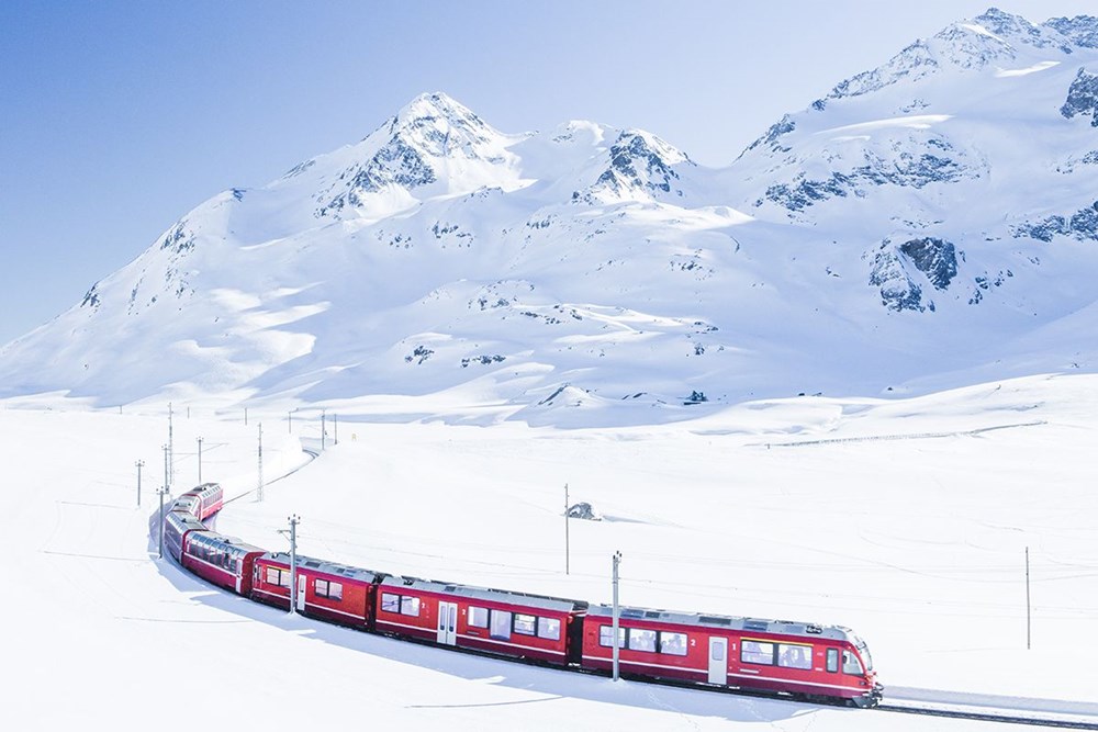 Bir kış rüyası Bernina Express