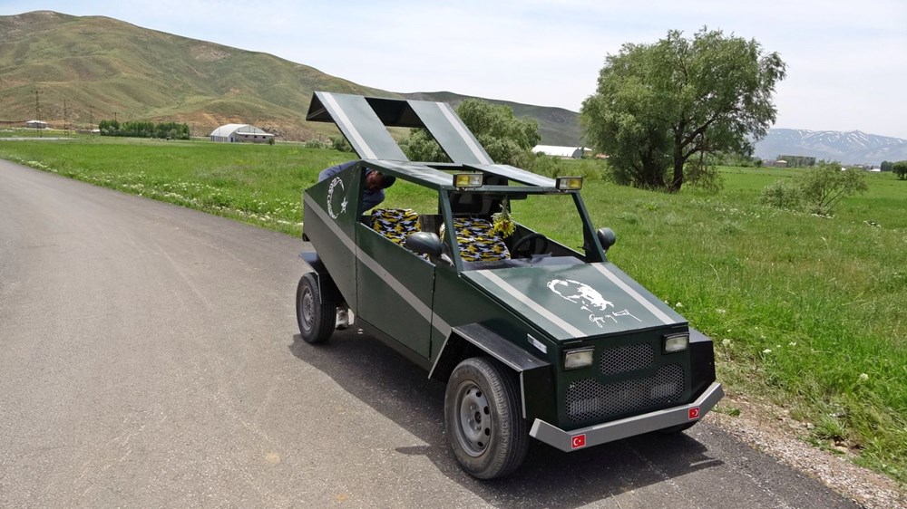 Yüksekovalı çoban 20 litre benzinle 150 kilometre giden ‘Hummer’ tarzı araba yaptı - 3