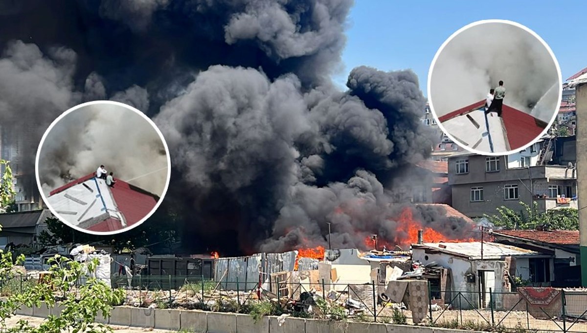 İstanbul'da hurdalık yangınına tehlikeli merak