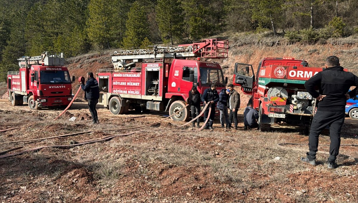 Bolu'da ormanlık alanda örtü yangını çıktı: 1 dönüm zarar gördü