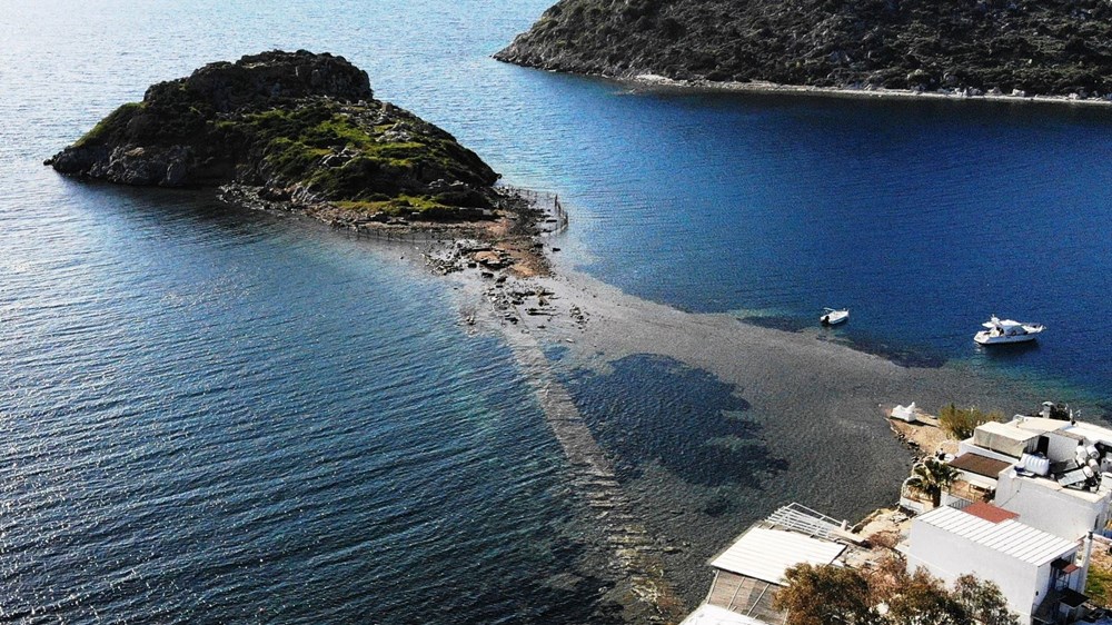 Sular çekildi Bodrum'da tarihi kral yolu ortaya çıktı - 2