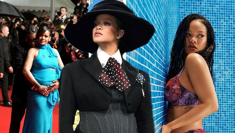 Rihanna iç çamaşırı markası için poz verdi