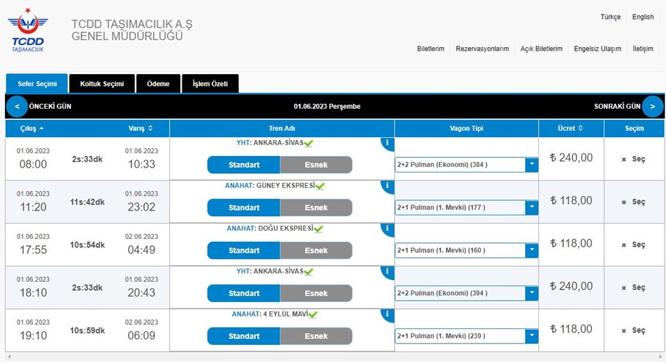 Ankara-Sivas yüksek hızlı tren (YHT) seferinin bilet fiyatı belli oldu - 1