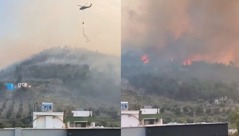 İki ilde orman yangını: Hatay’da yangın evlere sıçradı