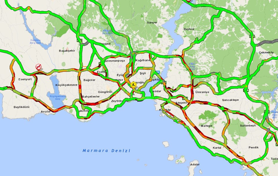 İstanbul'da trafik yoğunluğu - 1