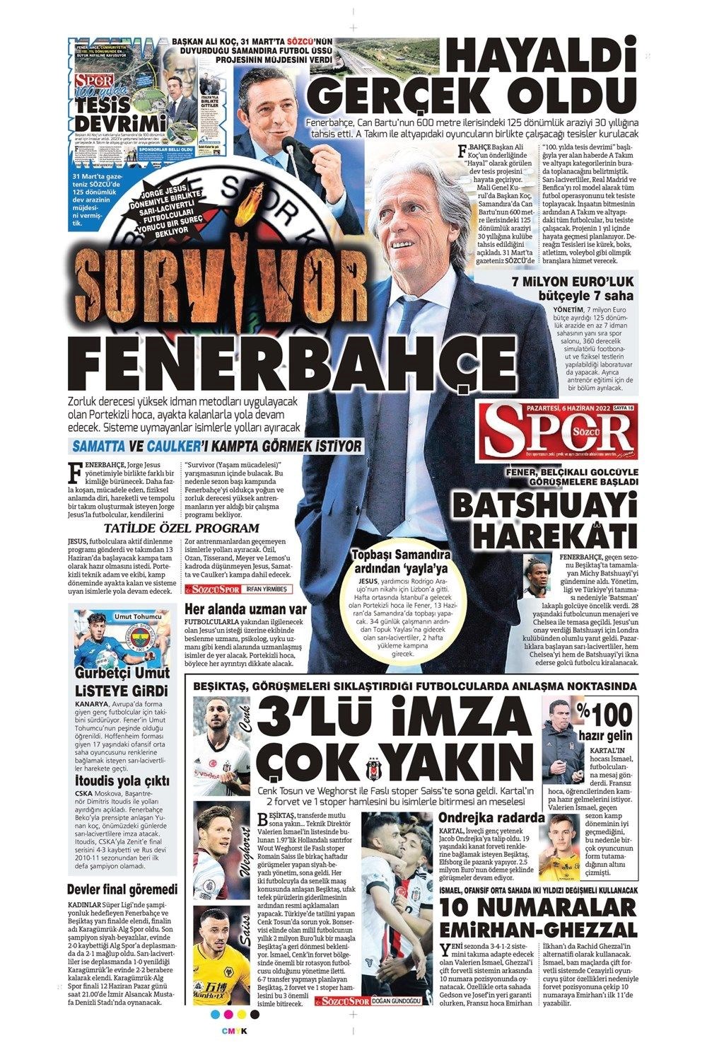 Günün spor manşetleri (6 Haziran 2022) - 31