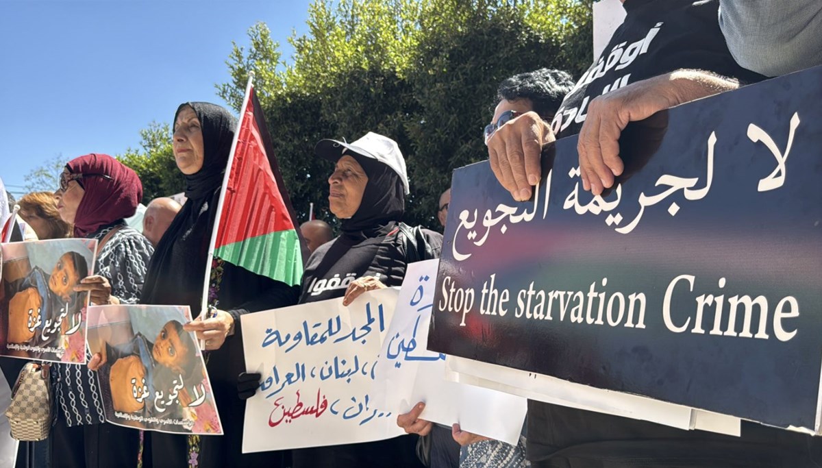 Ramallah'ta Gazze'deki açlık protesto edildi