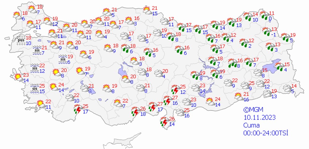 Meteoroloji'den hava tahmin raporu: Sıcaklık azalıyor, sağanak geliyor (Bugün hava nasıl olacak?) - 9