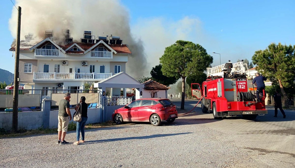 Muğla'da apart otelde yangın paniği Muğla'da apart otelde yangın paniği