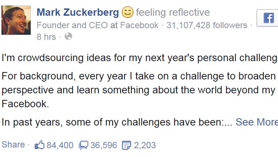 Mark Zuckerberg’den Facebook kullanıcılarına çağrı - 1